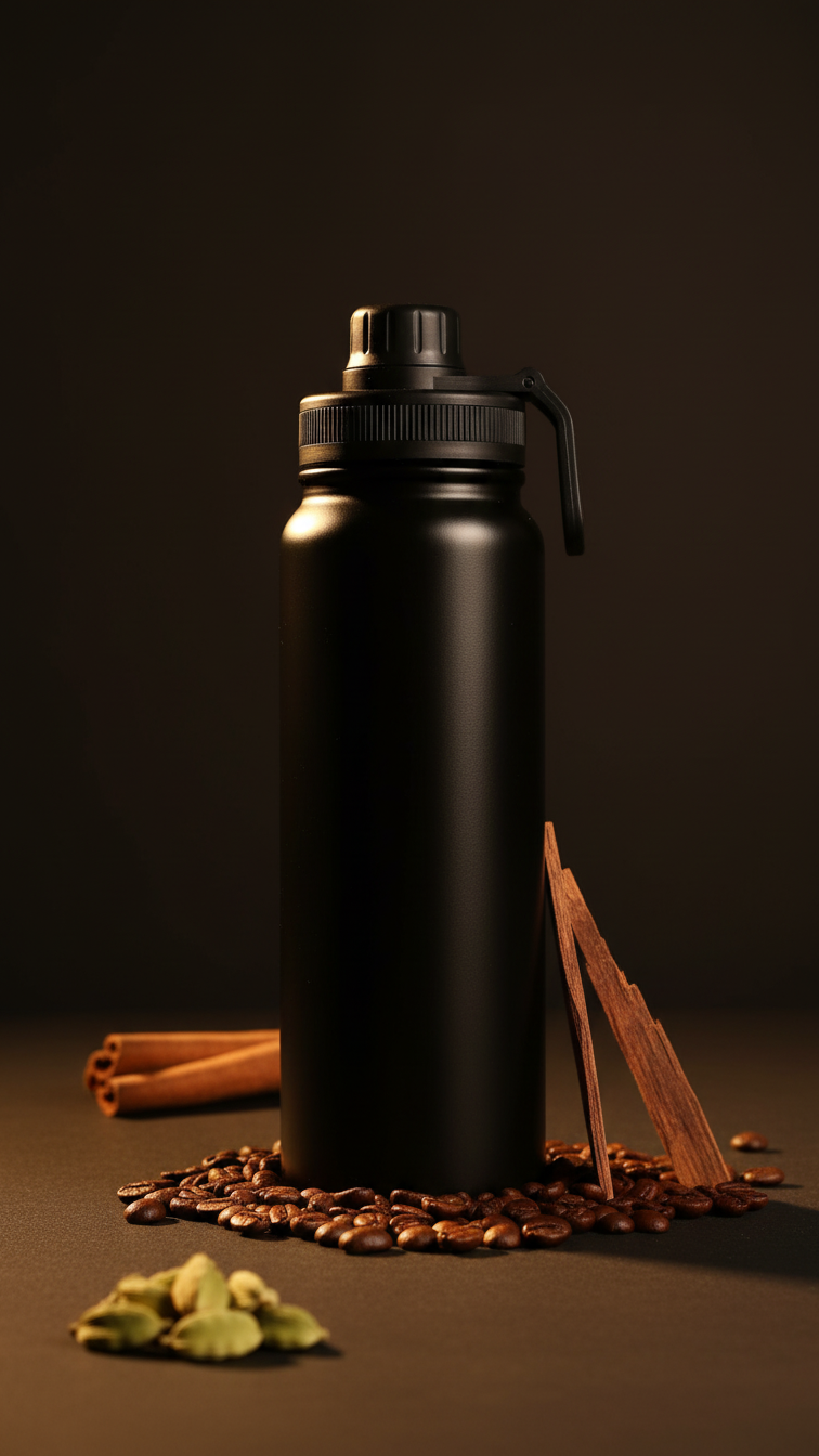 Stainless Steel Vacuum Bottle with Handle – 650ml Hot & Cold Flask