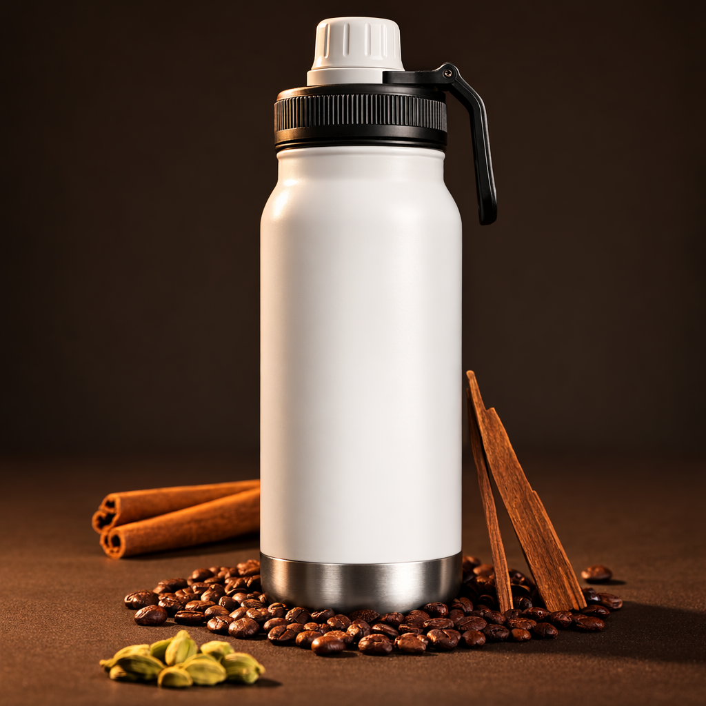 Stainless Steel Vacuum Bottle with Handle – 650ml Hot & Cold Flask