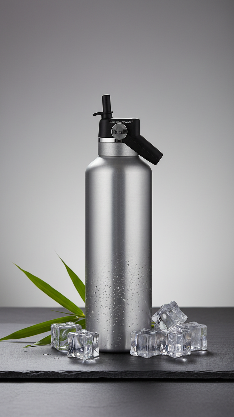 Vacuum Insulated Water Bottle with Straw Sipper Cap – 650ml