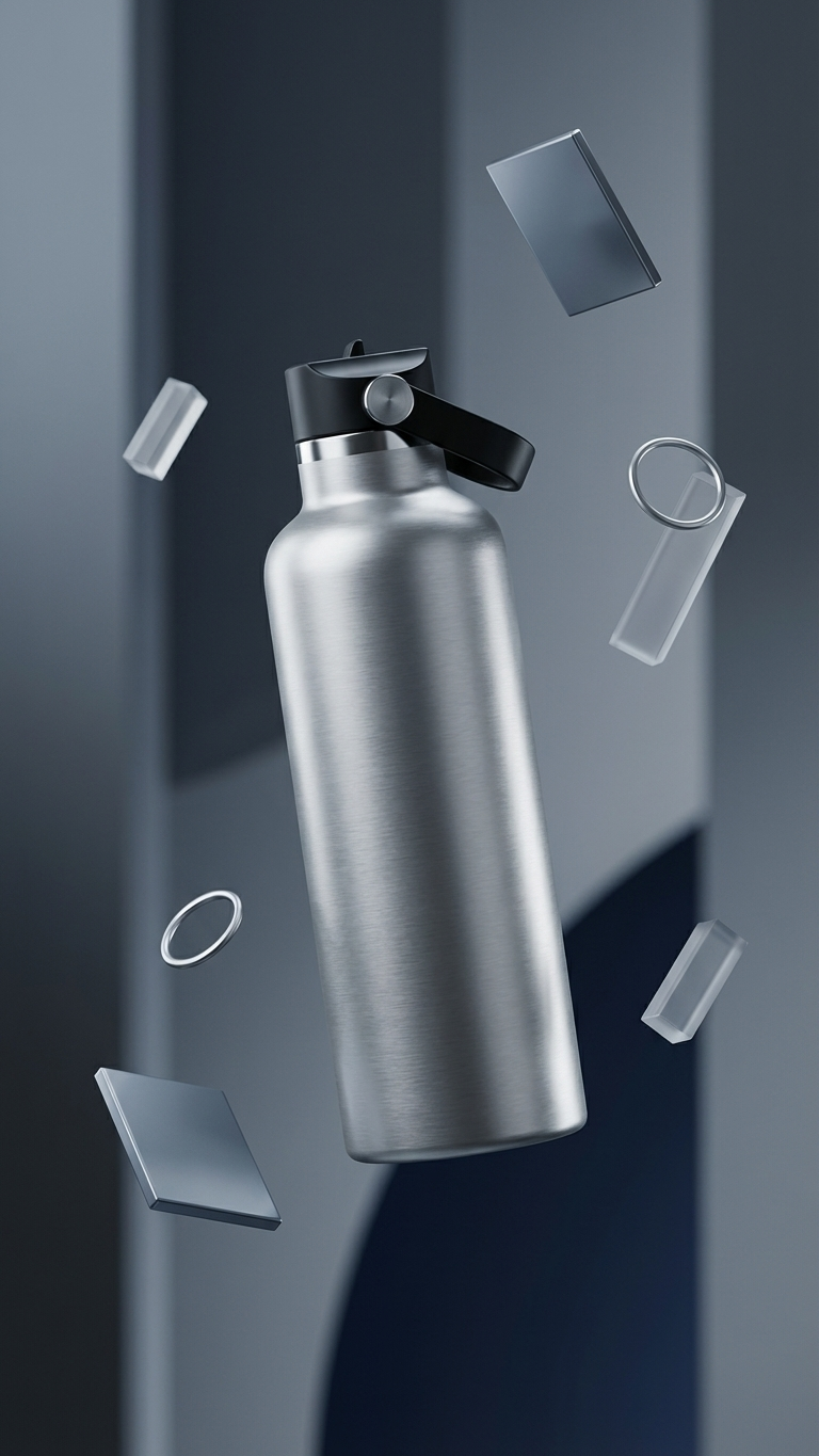 Vacuum Insulated Water Bottle with Straw Sipper Cap – 650ml