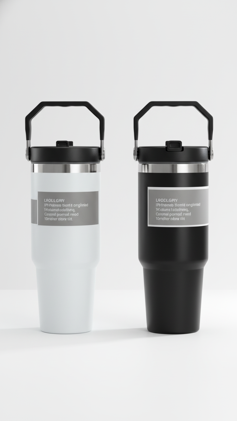 Vacuum Insulated Coffee Mug with Flip Lid – Stainless Steel Travel Mug