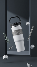 Vacuum Insulated Coffee Mug with Flip Lid – Stainless Steel Travel Mug
