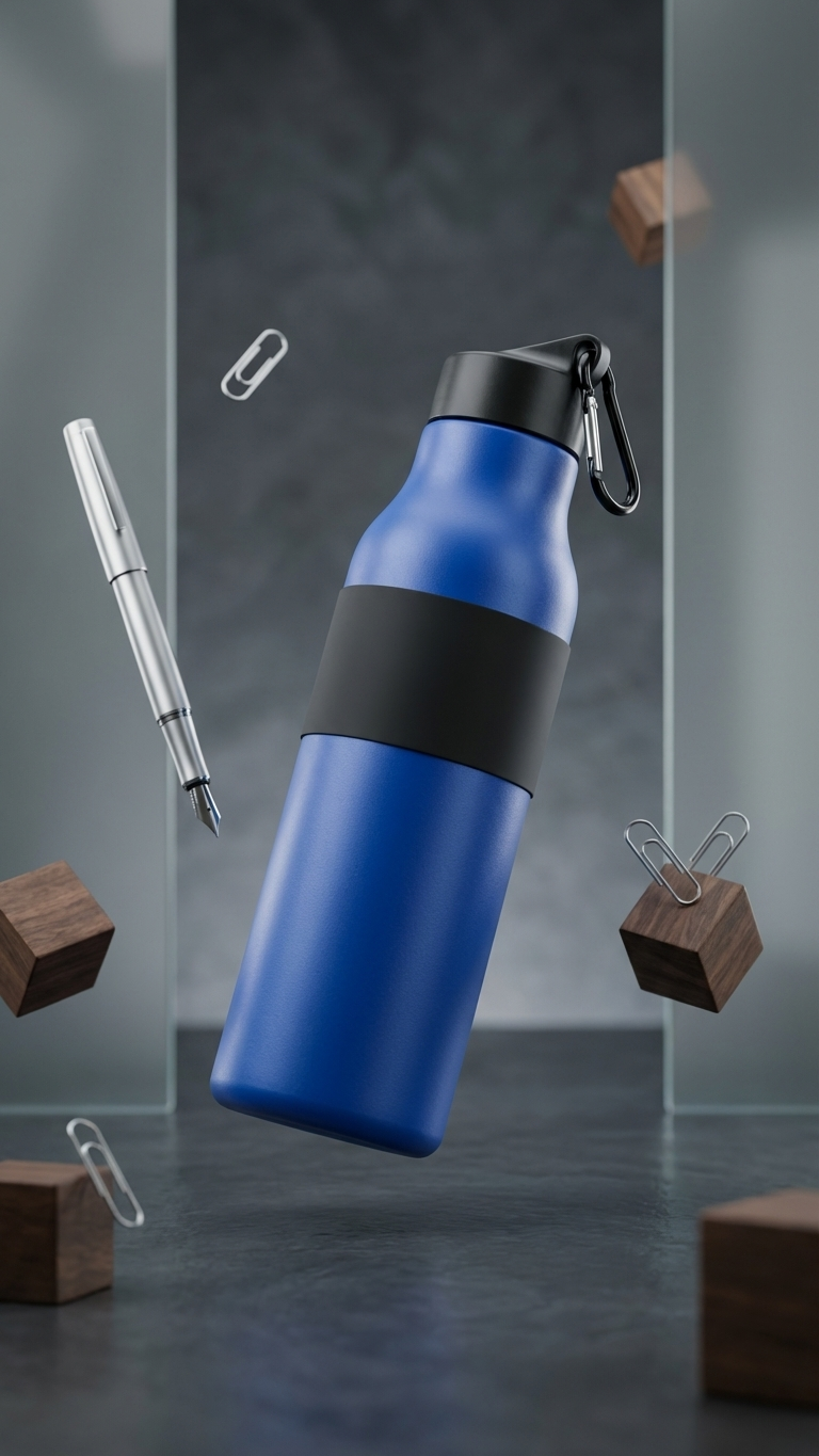 Vacuum Insulated Water Bottle with Silicone Grip – 600ml