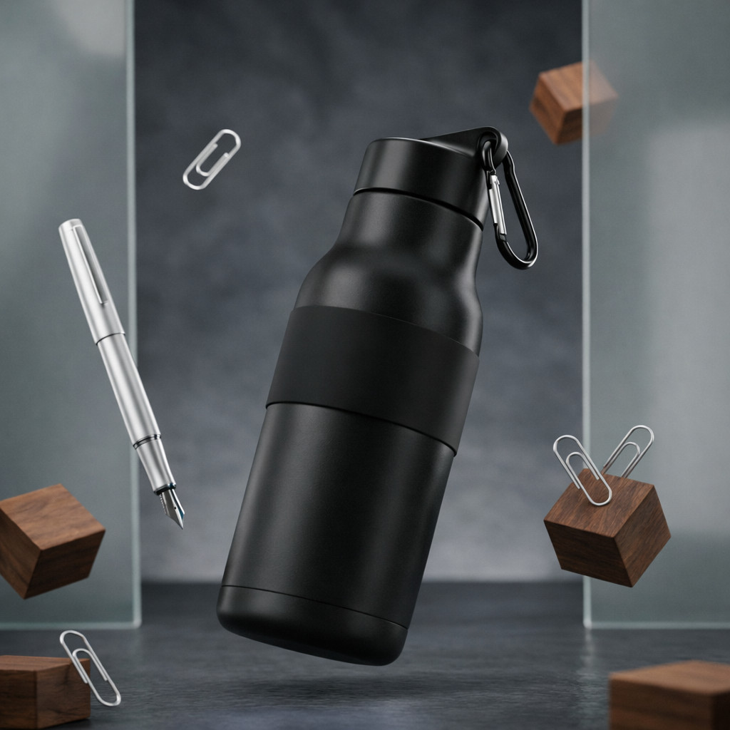 Vacuum Insulated Water Bottle with Silicone Grip – 600ml