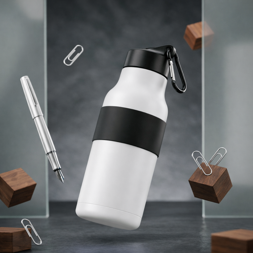 Vacuum Insulated Water Bottle with Silicone Grip – 600ml