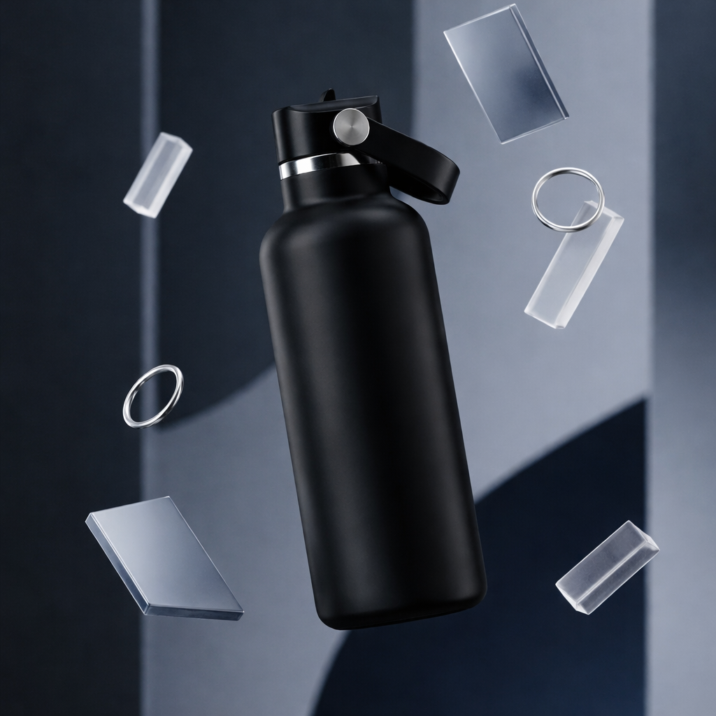 Vacuum Insulated Water Bottle with Straw Sipper Cap – 650ml