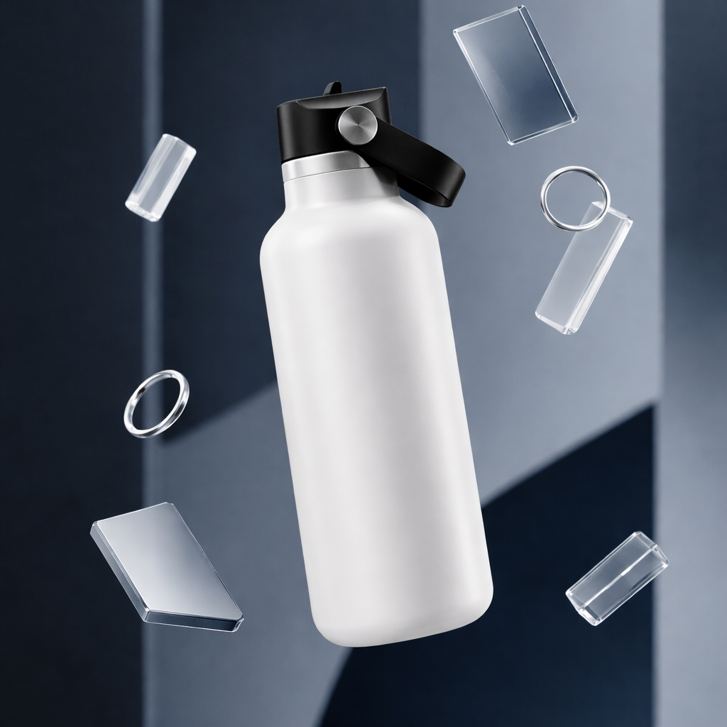 Vacuum Insulated Water Bottle with Straw Sipper Cap – 650ml