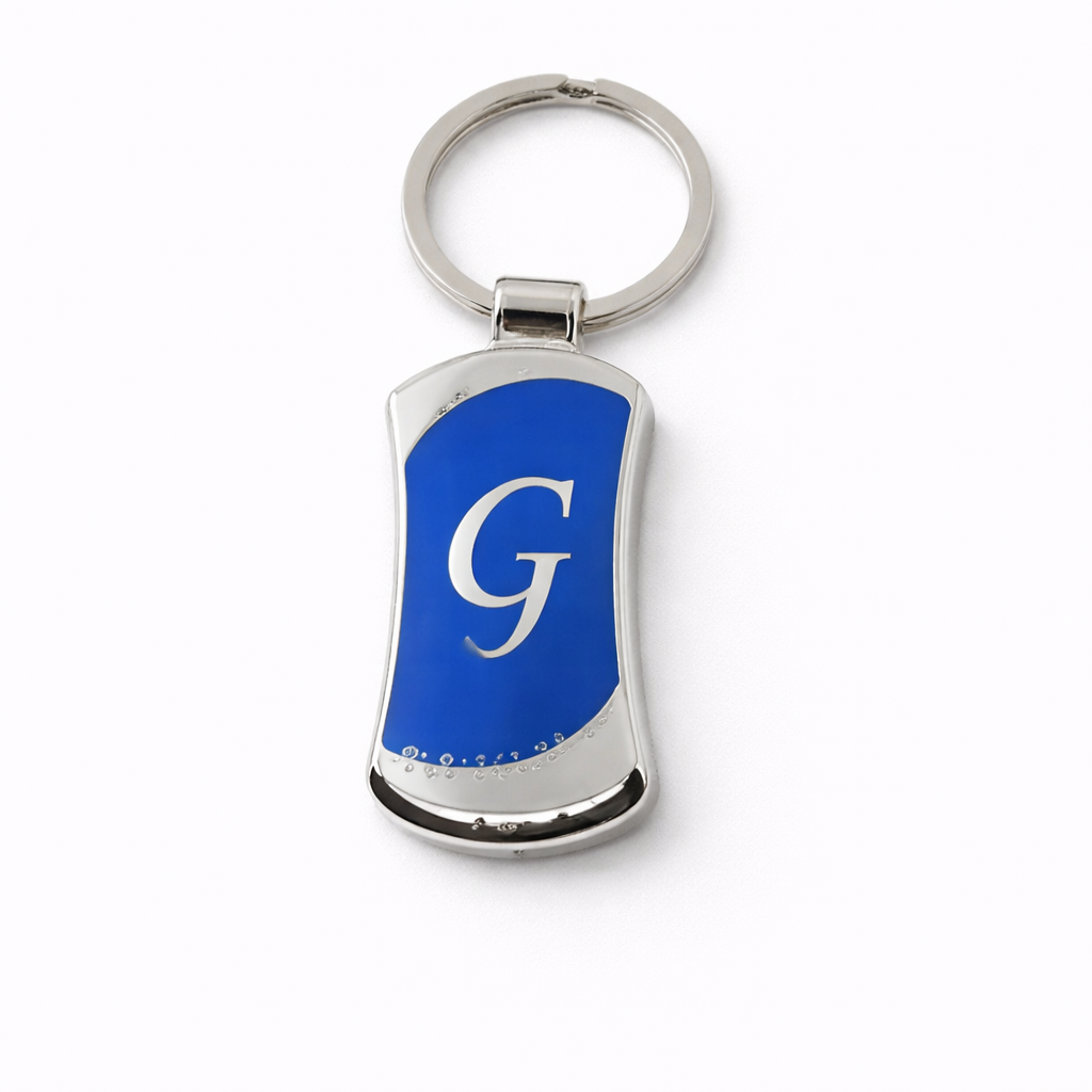 Wave Design Metal Keychain – Premium Custom Logo Key Holder