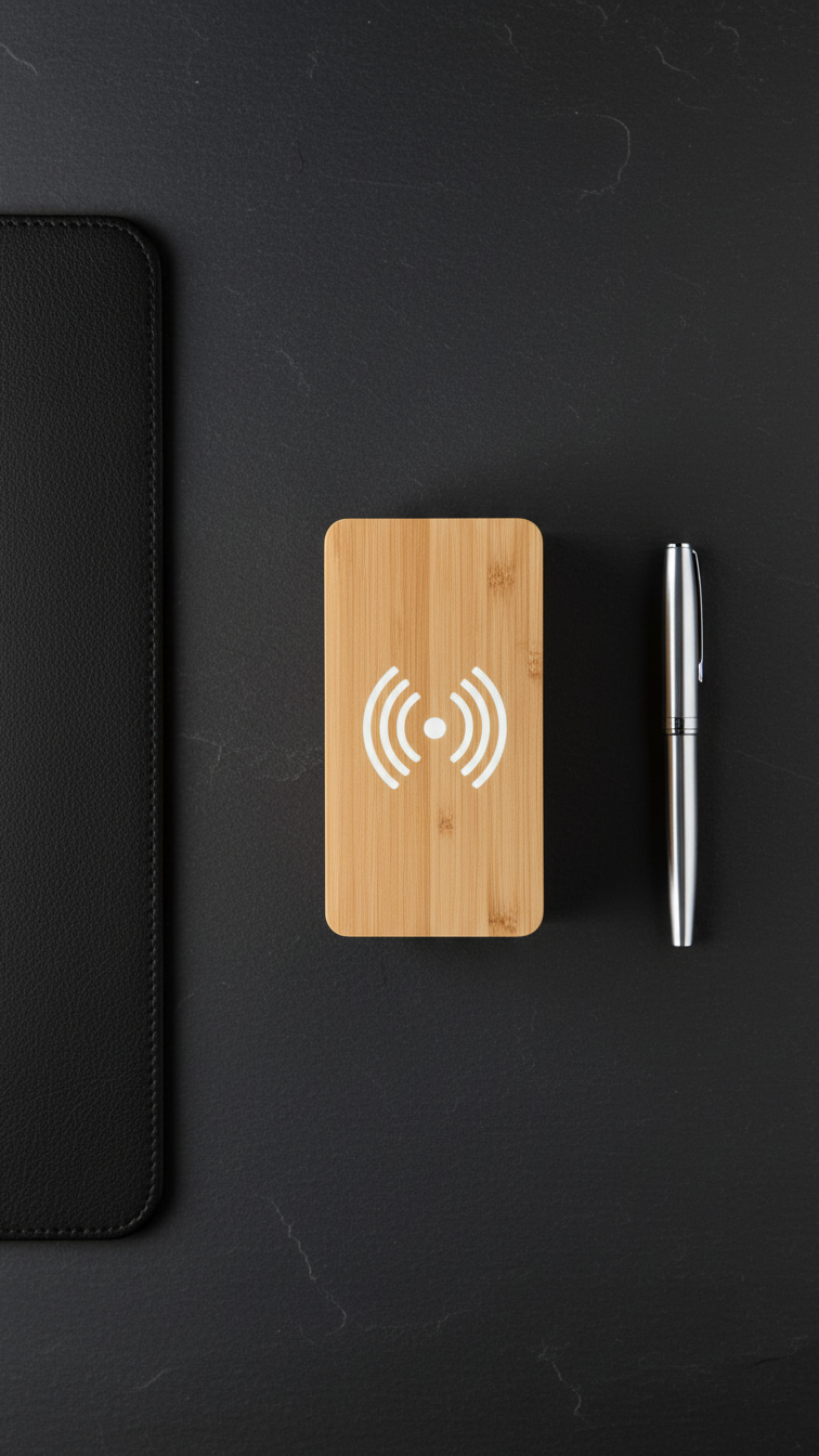 Wooden LED Digital Alarm Clock with Wireless Charging