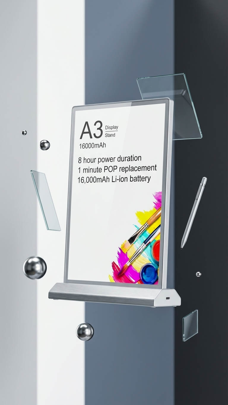 Acrylic Rectangle Table Menu Holder – A3 Display Stand